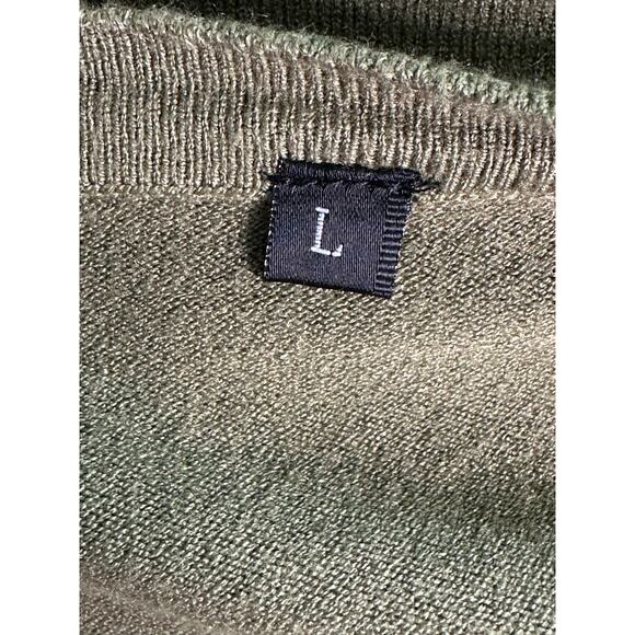 Green long sleeves button cardigan sweater size Large - Picture 3 of 12